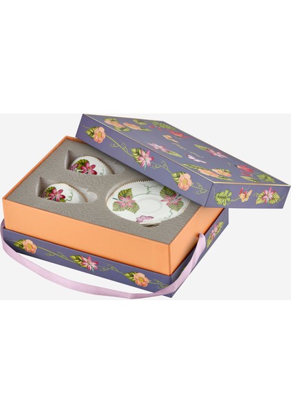 Laura Pembe Porselen Kahve Fincan Seti 120 ml