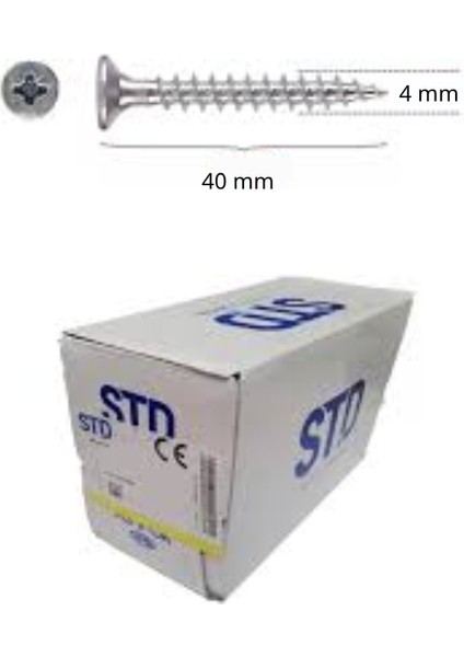 4 x 40 Sunta Vidası (500 Adet)