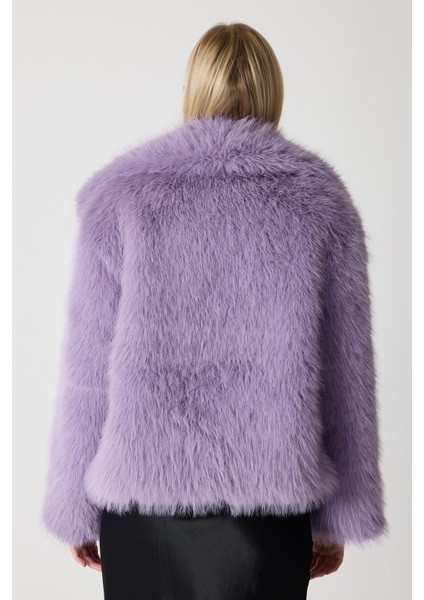 Premium Kürk Şal Yaka Ceket Lila indirimleri