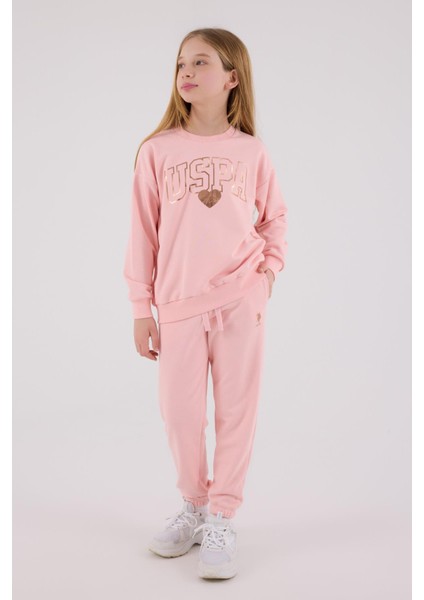 US2318 - Açık Pembe - U.s. Polo Assn Kids Kız Ikili Takım