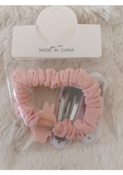 Labubu Figürlü 1 Adet Düz Şeritli Lastik,2 Adet Çıt Çıt Çocuk,bebek Set Toka fırsatları