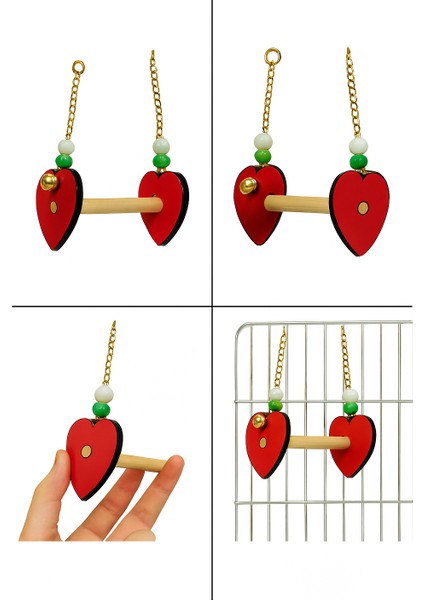 Kafes Içi Tutunma Kütüğü - Kuş Tüneği - Kuş Kafes Sallanan Ahşap Oyuncak - fiyatları