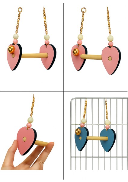 Kafes Içi Tutunma Kütüğü - Kuş Tüneği - Kuş Kafes Sallanan Ahşap Oyuncak - modelleri