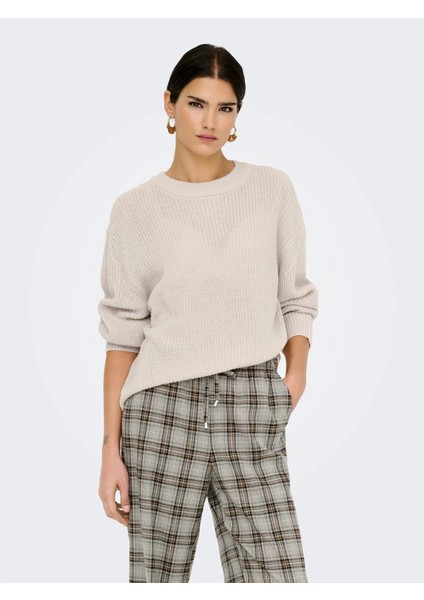 15361110 0 Yaka Kadin Triko - Bej