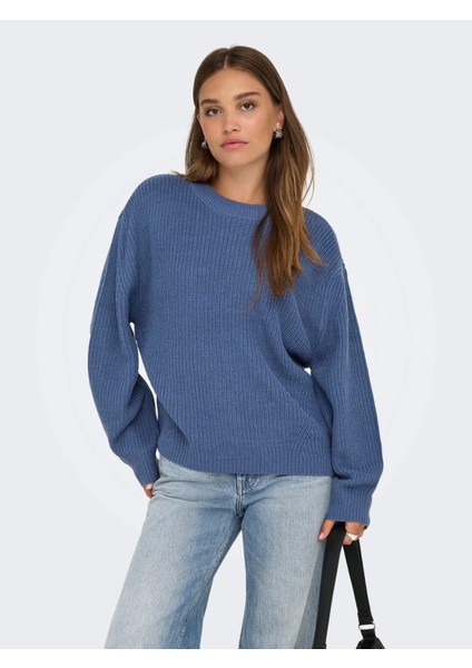 15361110 0 Yaka Kadin Triko - Indigo