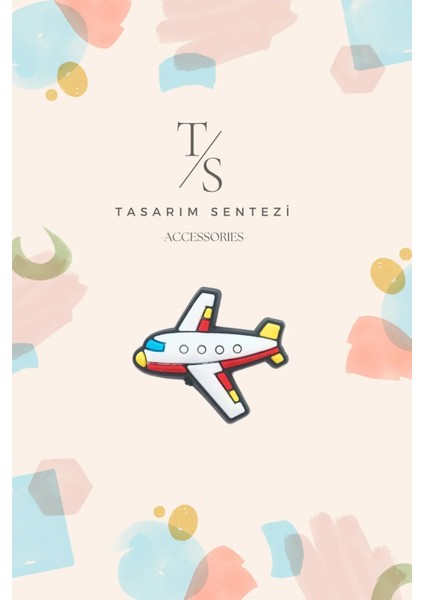 Rozet Silikon Broş Uçak Kirmizi Boeing Airbus Aeroplane Hostes Kaptan Yaka Çanta Kıyafet Şapka