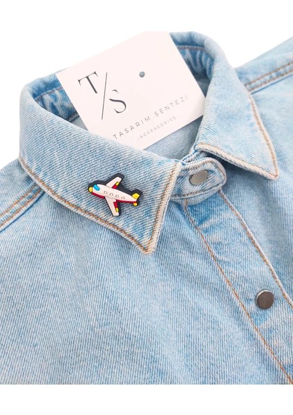 Rozet Silikon Broş Uçak Kirmizi Boeing Airbus Aeroplane Hostes Kaptan Yaka Çanta Kıyafet Şapka fiyatları