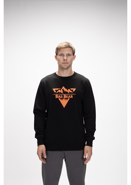 Mountaın Crewneck Erkek Sweatshirt Siyah