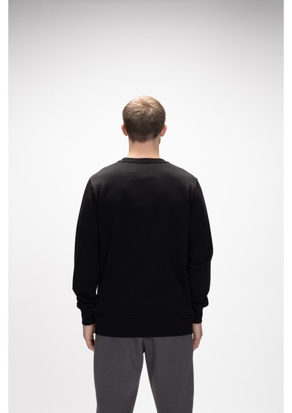 Mountaın Crewneck Erkek Sweatshirt Siyah modelleri