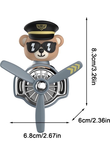 Pervaneli Gri Klima Süsü Oto Koku Klipsi Pilot Gri Köpek Araba Hava Ferahlatıcı Maskot modelleri