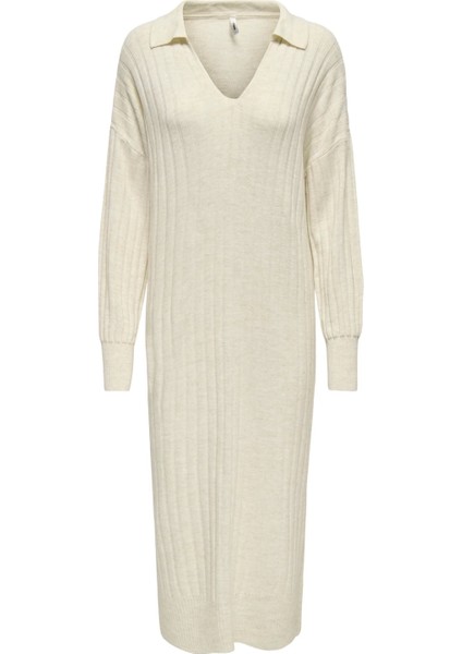 15353117 Yakali Kadin Triko Elbise - Tas indirimleri