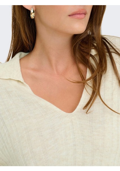 15353117 Yakali Kadin Triko Elbise - Tas