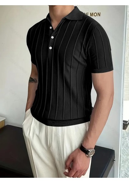 Erkek Kısa Kollu Yakalı Önden Düğmeli Triko Bluz fiyatları