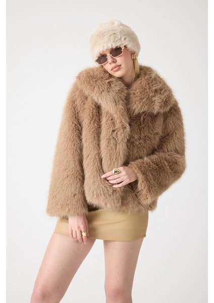 Premium Kürk Şal Yaka Ceket Kahverengi