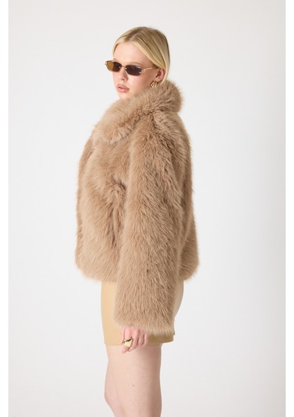 Premium Kürk Şal Yaka Ceket Kahverengi modelleri