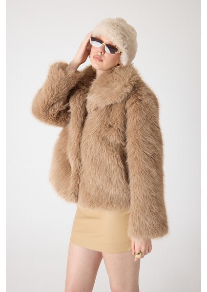 Premium Kürk Şal Yaka Ceket Kahverengi