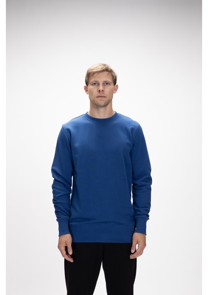 Corner Crewneck Erkek Sweatshirt Mavi