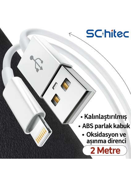 3A 60W Usba To Lightning Hızlı Data ve Şarj Kablosu 2 Metre Beyaz X74 modelleri