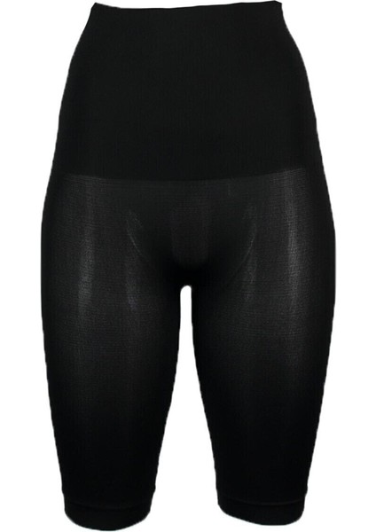 Kadın Siyah Yüksek Bel Uzun Paçalı Göbek Basen Korsesi 2460