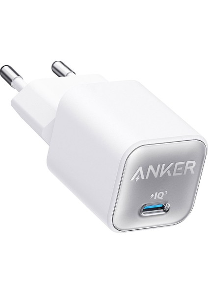 511 Nano Pro 30W USB-C Şarj Cihazı - Beyaz - A2147 (Anker Türkiye Garantili)