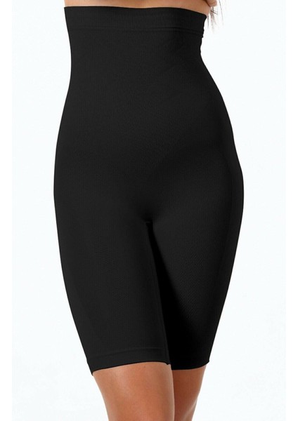 Kadın Dikişsiz Paçalı Selülit Korse Bel Silikonlu