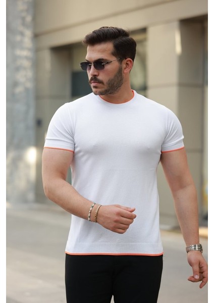 Erkek Bisiklet Yaka Kısa Kollu Tişört