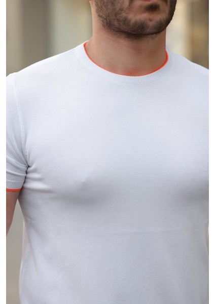 Erkek Bisiklet Yaka Kısa Kollu Tişört modelleri