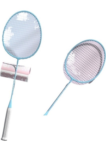 Badminton Raketi Demir Alaşımlı 2'li Paket Öğrenci Eğitimi Aile Eğlencesi Badminton Raketi Bölünmüş Badminton Raketi (Yurt Dışından)