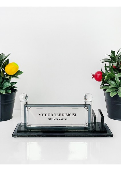 Kişiye Özel Müdür-Müdür Yardımcısı Masa Isimliği | Ofis Masa Isimliği |işyeri Cam Isimlik 08 fiyatları