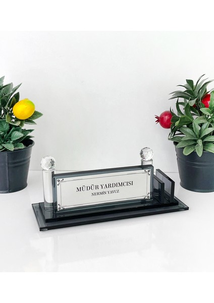 Kişiye Özel Müdür-Müdür Yardımcısı Masa Isimliği | Ofis Masa Isimliği |işyeri Cam Isimlik 08 modelleri