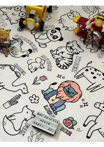 Su Geçirmez Makinada Yıkanabilir Tekrar Boyanabilir Boyama Örtüsü Eğitici Oyun Halısı Matı 100x150 fiyatları