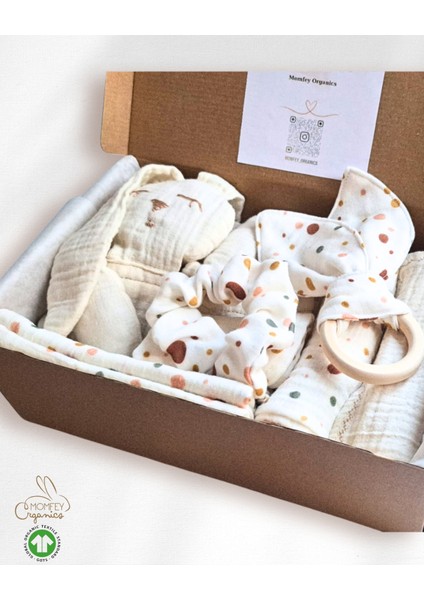 Tuli Dots Harikalar Diyarında Baby Shower Müslin Bebek Hediye Seti