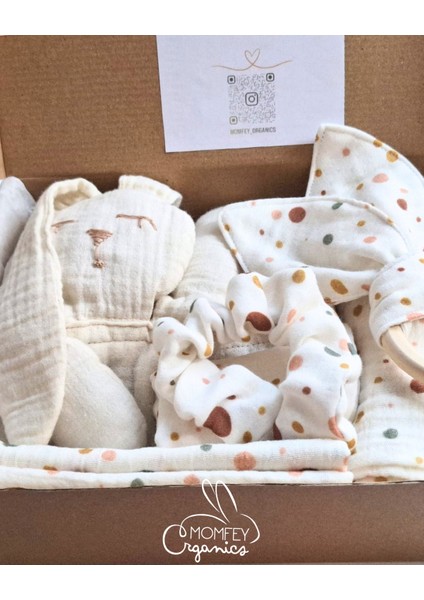 Tuli Dots Harikalar Diyarında Baby Shower Müslin Bebek Hediye Seti fırsatları