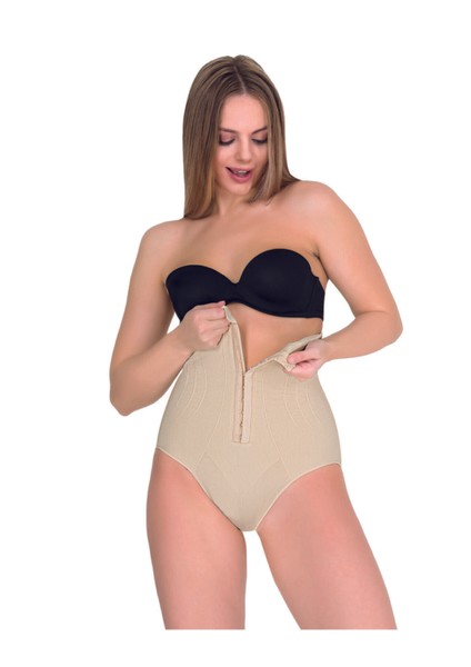Kadın Bej Yüksek Bel Slip Korse