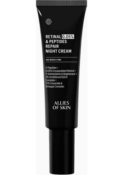 Allıes Of Skın %0,05 Retinal ve Peptit Onarıcı Gece Kremi 30ML
