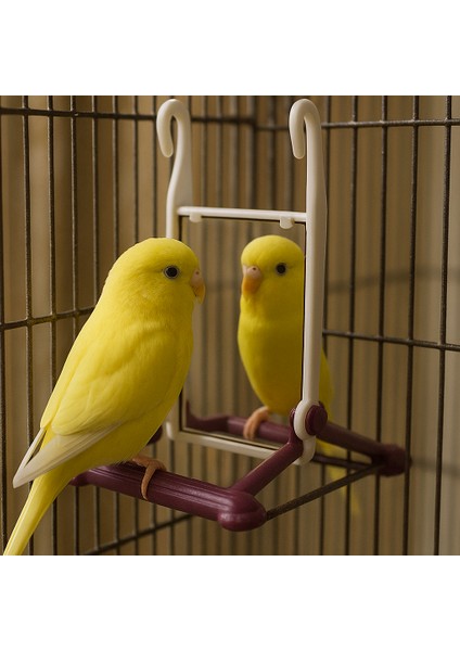 Aynalı Kuş Salıncağı-Kuş Tüneği-Aynalı Kancalı Kafes Tüneği fırsatları