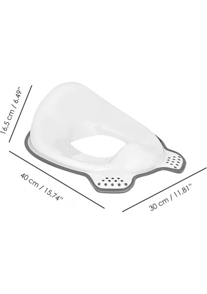 Çocuk Klozet Adaptörü – BPA’sız Sağlam Plastik, Silikon Kaymaz Kenar, Ergonomik Tasarım, Kolay Temizlik, Beyaz-Gri indirimleri
