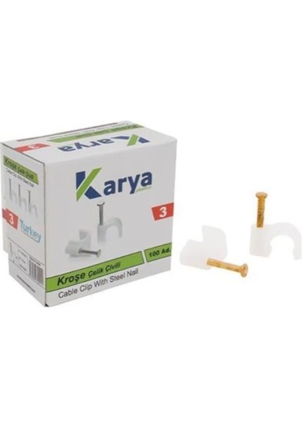 Kroşe 3 Numara Çelik Çivili 100'LÜ Paket