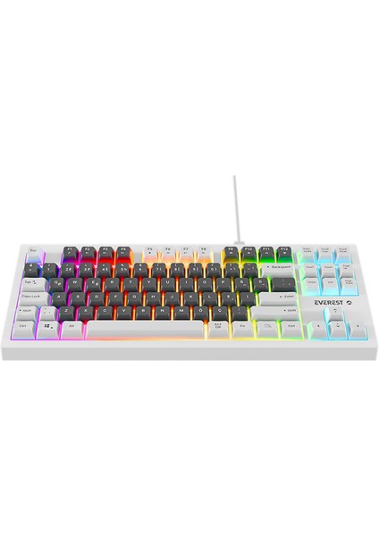 Everest Kb-98 Sılent Tkl-Mini Gri Mavi/beyaz Rainbow Q Membrane Klavye modelleri