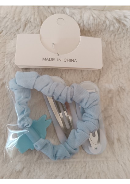 Labubu Figürlü 1 Adet Düz Şeritli Lastik,2 Adet Çıt Çıt Çocuk,bebek Set Toka modelleri