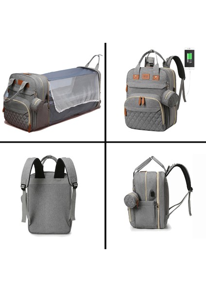 Çok Fonksiyonlu Taşınabilir Katlanabilir Premium Duygu Anne ve Bebek Dışarı Hafif Sırt Çantası (Yurt Dışından) modelleri