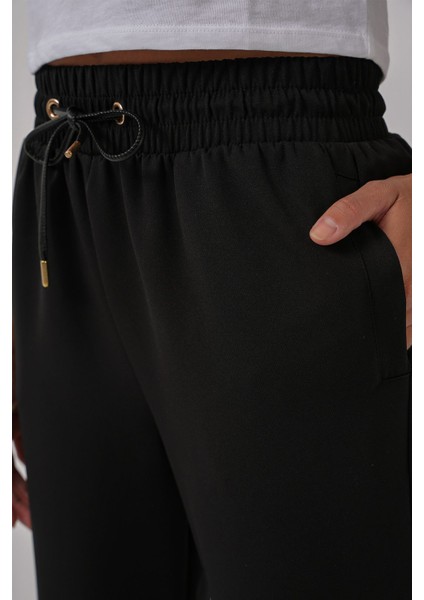 Kadın BDART Çekmeli Lastik Bel Dar Paça Eşofman Altı Black modelleri