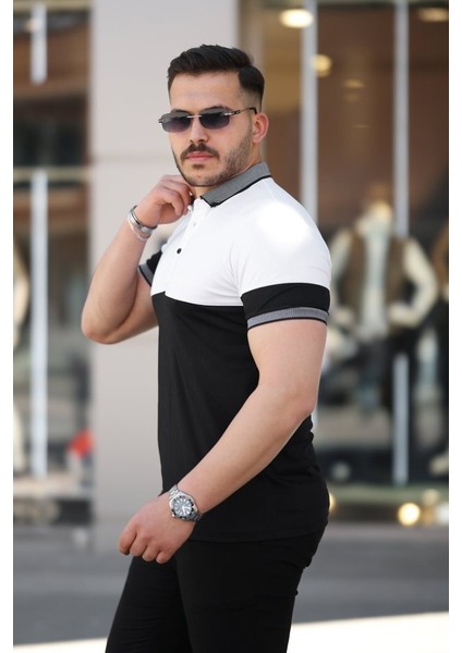 Erkek Yakalı Çift Renk Kısa Kollu T-Shirt fiyatları