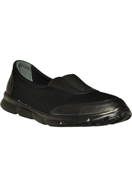 U555191003 Siyah Hakiki Deri Comfort Ortopedik Taban Kadın Ayakkabı fırsatları