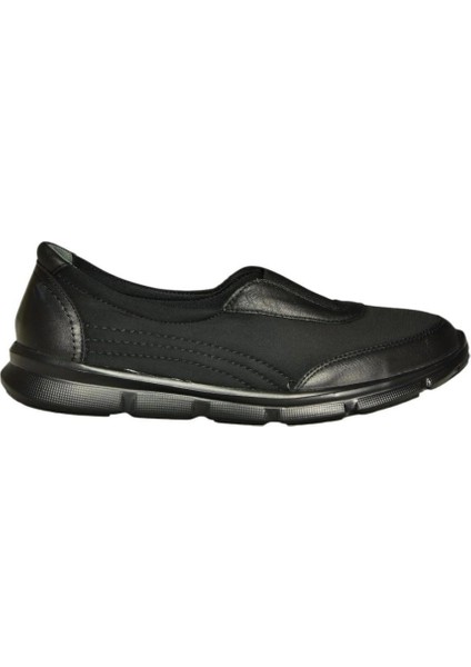 U555191003 Siyah Hakiki Deri Comfort Ortopedik Taban Kadın Ayakkabı indirimleri