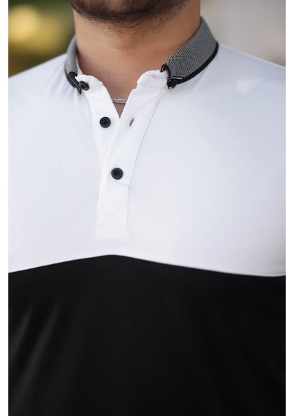 Erkek Yakalı Çift Renk Kısa Kollu T-Shirt modelleri