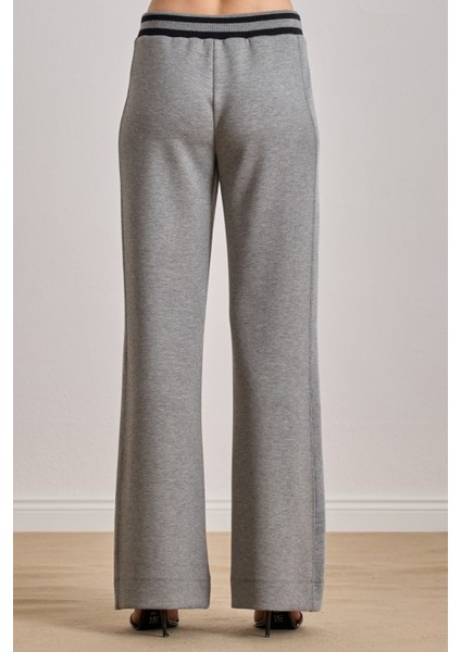 Günlük Giyim Gri Örme Eşofman Altı