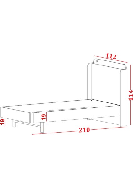 Yeni Active Genç Odası Tek Kişilik Karyola 100X200 cm indirimleri