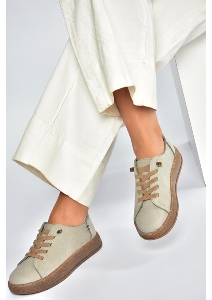 V999060501 Gri Hakiki Deri Nubuk Kadın Spor Ayakkabı Sneakers fiyatları