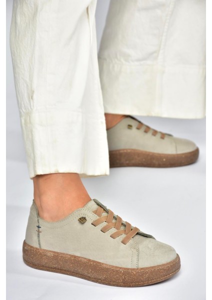 V999060501 Gri Hakiki Deri Nubuk Kadın Spor Ayakkabı Sneakers modelleri